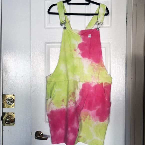 Swoverall Swovie Tie Dye Romper/Short Overalls - Picture 1 of 3